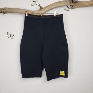 Hot pants brand black neoprene compression shorts